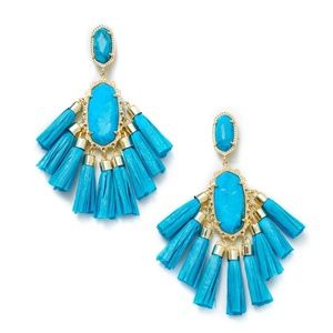 Kendra Scott Kristen Statement Earrings Aqua